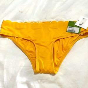 Kate Spade NWT yellow scalloped bikini bottoms Limone L